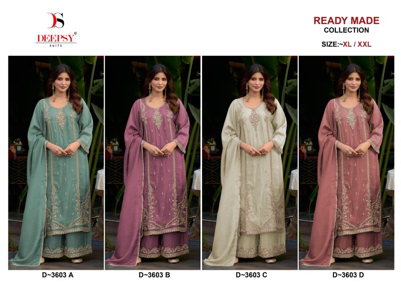 D 3603 A To D By Deepsy Readymade Pakistani Suits 